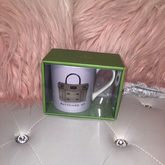 Kate Spade Pink Buttoned Up 12oz Mug - Picture 5 of 8